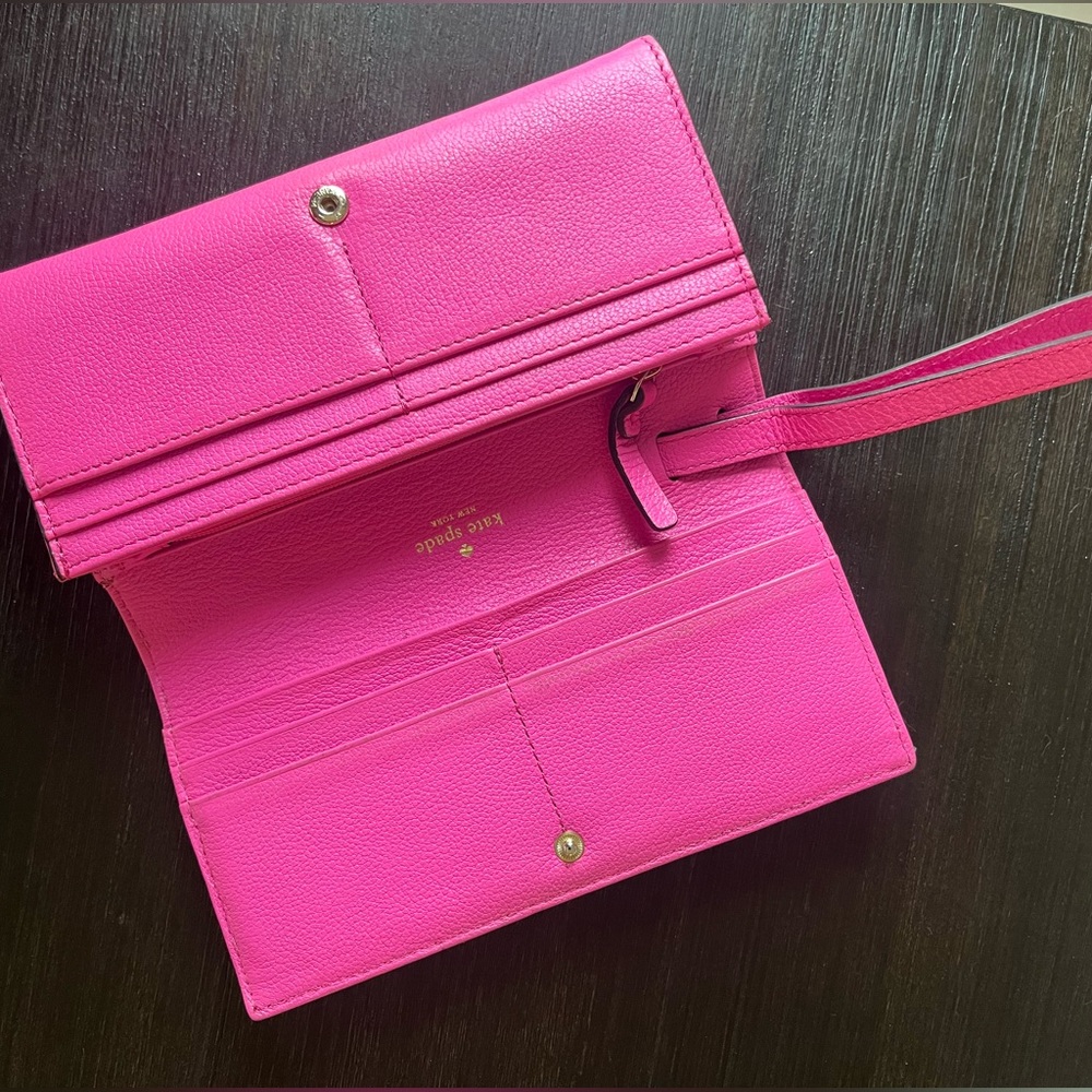 Hot pink Kate spade wallet